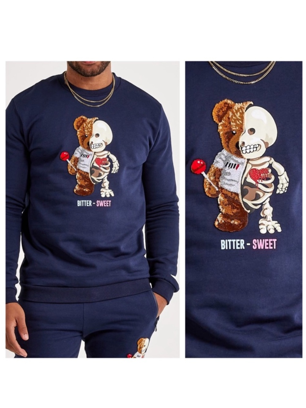 Fifth Loop Navy Bitter Sweet  Crewneck Size M